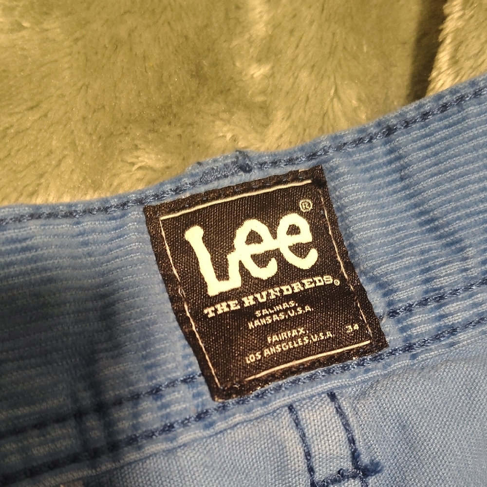 Lee Men's Blue Corduroy Pants with The Hundreds Embroidery - Picture 2 of 7